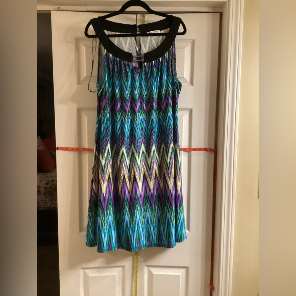 Studio Works Black and Pastel Patterned Dress